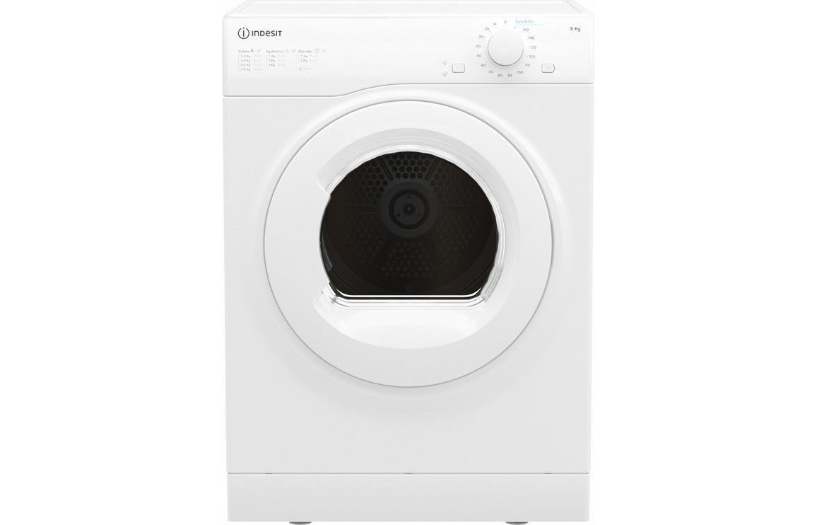 Indesit I1 D80W UK F/S 8kg Vented Tumble Dryer - White