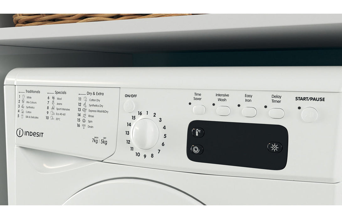 Indesit IWDD 75125 UK N F/S 1200rpm Washer Dryer - White