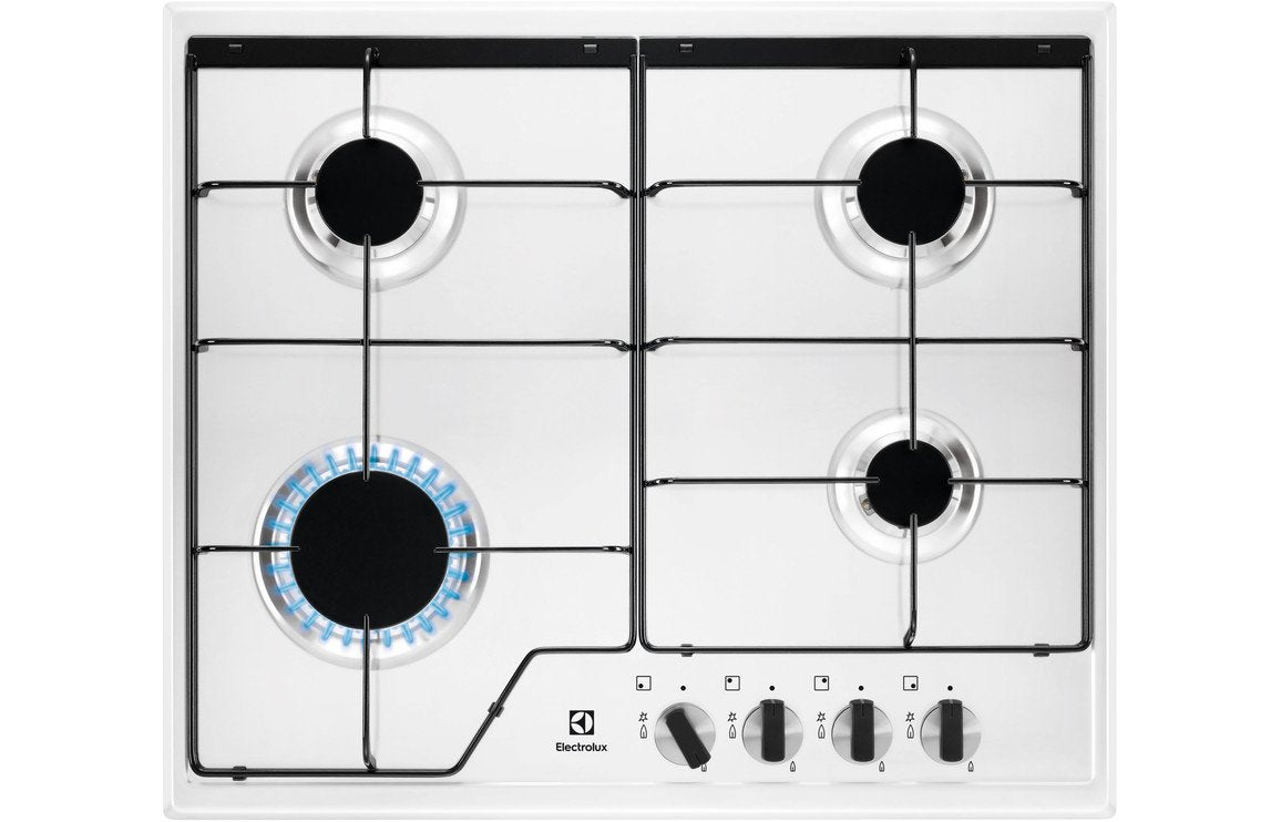 Electrolux KGS6424W 60cm Gas Hob White Electrolux Gas Hobs