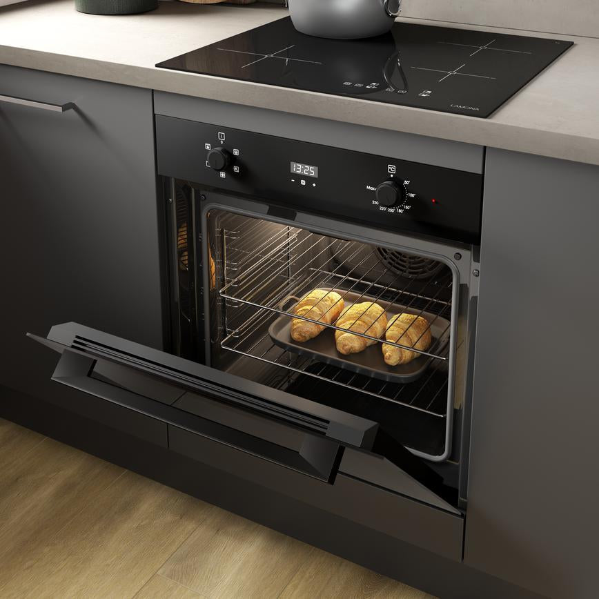 Lamona LAM3414 Black Built In Single Fan Oven and Grill