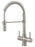 Acquapuro Milano Compact Pull Down Spray 2 Lever Tap Brushed Steel  (MIL32B)