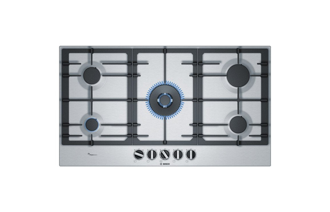 Bosch PCR9A5B90 90cm Gas Hob St/Steel Bosch Gas Hobs