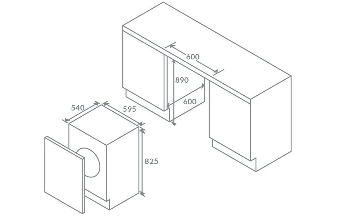 Prima PRLD375 B/I 8kg/6kg 1400rpm Washer Dryer White