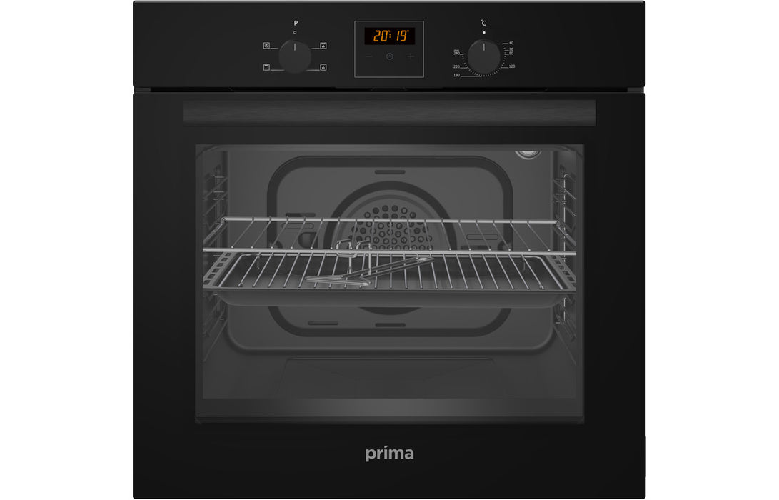 Prima PRSO107 B/I Single Electric Fan Oven - Black