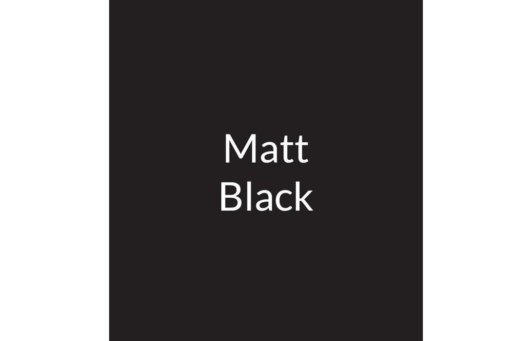Prima LES005 60cm Straight Glass Splashback - Matt Black