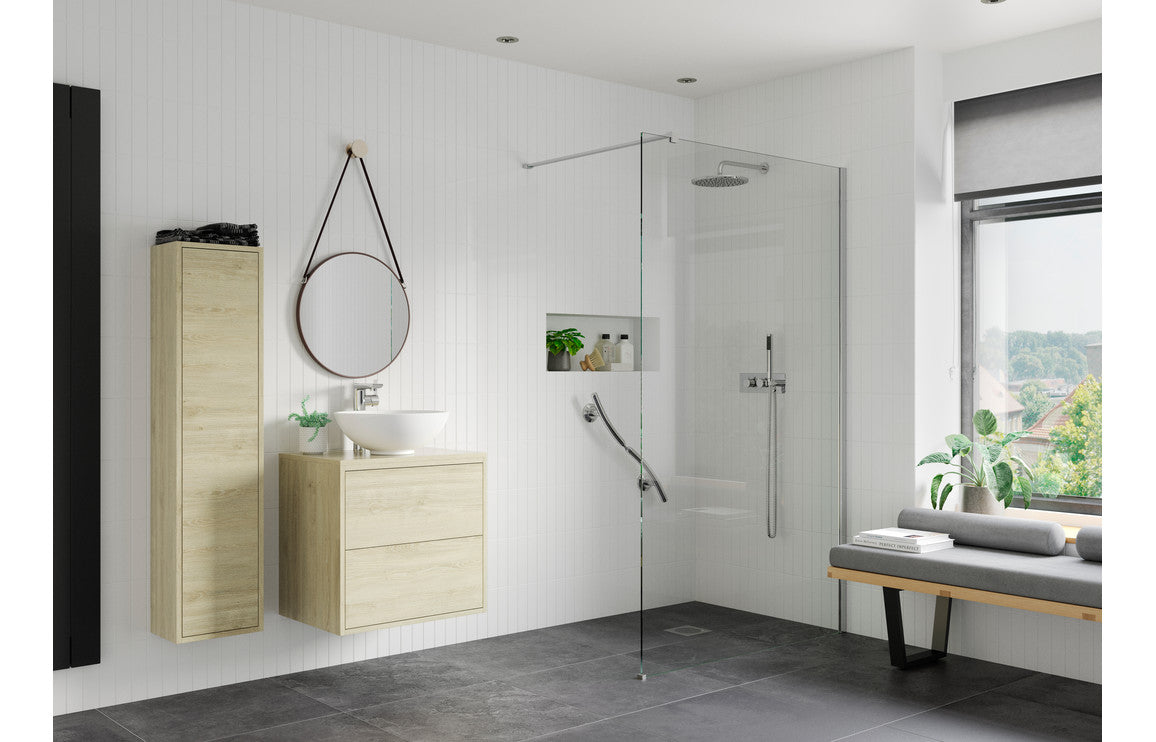 RefleXion Iconix Wetroom Panel & Floor-to-Ceiling Pole - 500mm