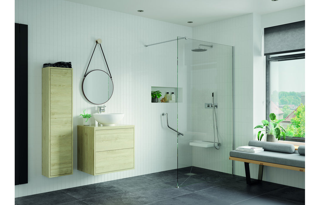 Reflexion Iconix Wetroom Panel, Support Bar & 300mm Rotatable Panel - 900mm