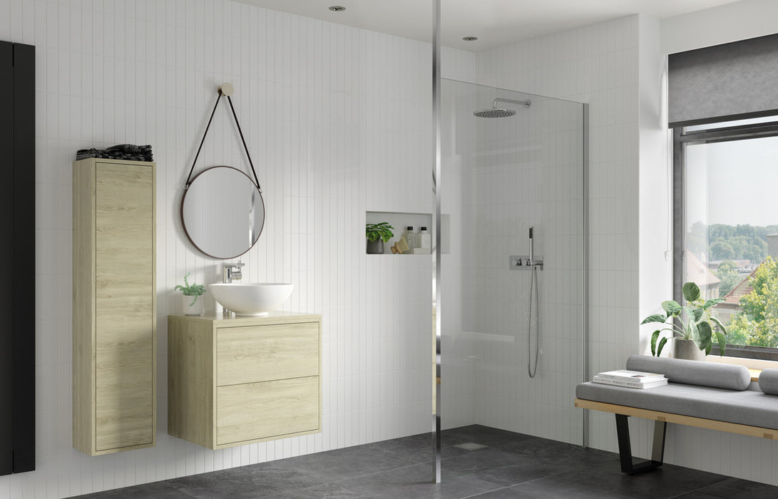 RefleXion Iconix Wetroom Panel & Floor-to-Ceiling Pole - 1200mm