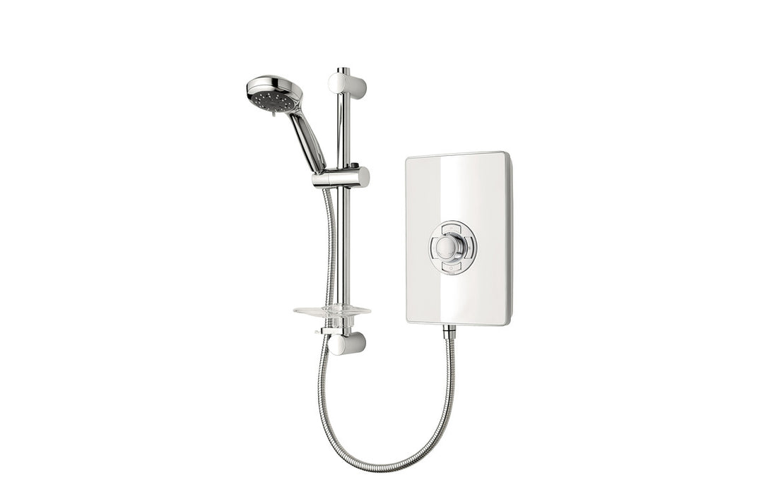 Triton Aspirante 9.5kW Contemporary Electric Shower - White Gloss