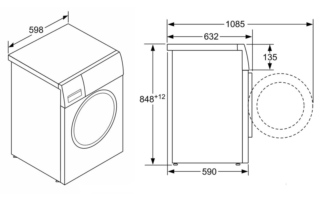 Bosch Serie 8 WAX32GH4GB F/S 10kg 1600rpm Washing Machine - White