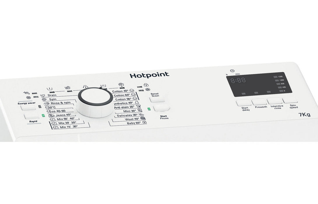 Hotpoint WMTF 722U UK N F/S 7kg 1200rpm Top-Load Washing Machine - White