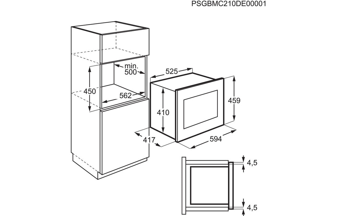 Zanussi ZMBN4DX B/I Microwave & Grill St/Steel